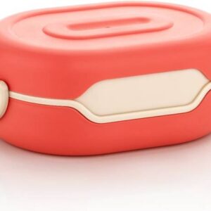 TASTIC PLASTIC 2 COMPARTMENT LUNCH BOX WITH SPOON FOR KIDS,CHILD,PLAYHOUSE, DRY SNACKES 1 Containers Plastic School Lunch Box (750 ml)